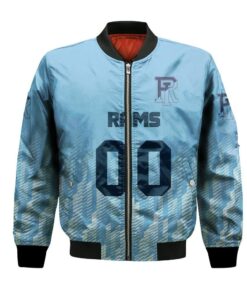 Rhode Island Rams Bomber Jacket 3D Printed Team Logo Custom Text And Number - livanniespoon Store