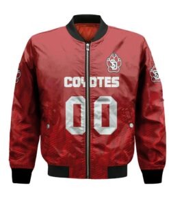 South Dakota Coyotes Bomber Jacket 3D Printed Team Logo Custom Text And Number - livanniespoon Store