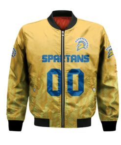 San Jose State Spartans Bomber Jacket 3D Printed Team Logo Custom Text And Number - livanniespoon Store