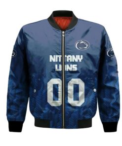 Penn State Nittany Lions Bomber Jacket 3D Printed Team Logo Custom Text And Number - livanniespoon Store