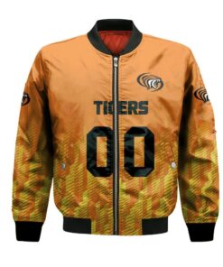 Pacific Tigers Bomber Jacket 3D Printed Team Logo Custom Text And Number - livanniespoon Store