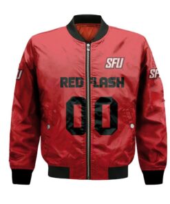 Saint Francis Red Flash Bomber Jacket 3D Printed Team Logo Custom Text And Number - livanniespoon Store