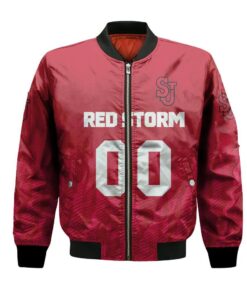 St. John?S Red Storm Bomber Jacket 3D Printed Team Logo Custom Text And Number - livanniespoon Store