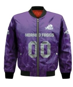 Tcu Horned Frogs Bomber Jacket 3D Printed Team Logo Custom Text And Number - livanniespoon Store