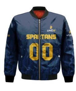 Unc Greensboro Spartans Bomber Jacket 3D Printed Team Logo Custom Text And Number - livanniespoon Store