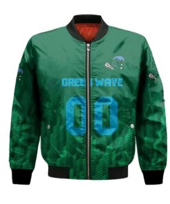 Tulane Green Wave Bomber Jacket 3D Printed Team Logo Custom Text And Number - livanniespoon Store