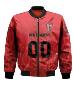 Texas Tech Red Raiders Bomber Jacket 3D Printed Team Logo Custom Text And Number - livanniespoon Store