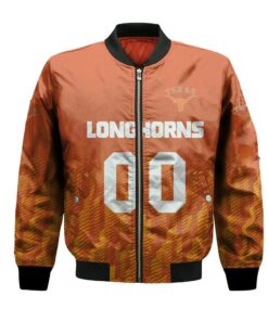 Texas Longhorns Bomber Jacket 3D Printed Team Logo Custom Text And Number - livanniespoon Store