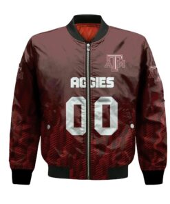 Texas A&M Aggies Bomber Jacket 3D Printed Team Logo Custom Text And Number - livanniespoon Store