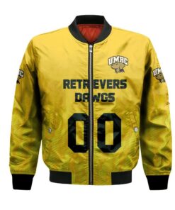 Umbc Retrievers Bomber Jacket 3D Printed Team Logo Custom Text And Number - livanniespoon Store