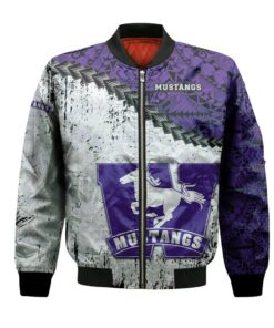 Western Ontario Mustangs Bomber Jacket 3D Printed Grunge Polynesian Tattoo - livanniespoon Store