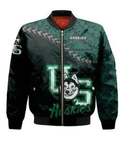 Saskatchewan Huskies Bomber Jacket 3D Printed Grunge Polynesian Tattoo - livanniespoon Store