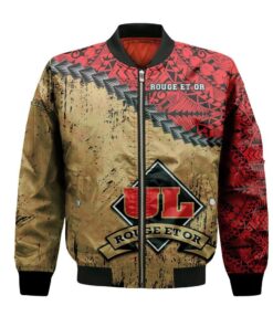 Laval Rouge Et Or Bomber Jacket 3D Printed Grunge Polynesian Tattoo - livanniespoon Store
