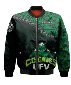 Ufv Cascades Bomber Jacket 3D Printed Grunge Polynesian Tattoo - livanniespoon Store