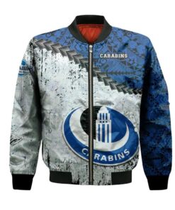 Montreal Carabins Bomber Jacket 3D Printed Grunge Polynesian Tattoo - livanniespoon Store