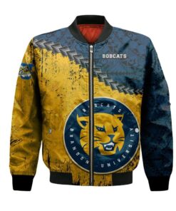 Brandon Bobcats Bomber Jacket 3D Printed Grunge Polynesian Tattoo - livanniespoon Store