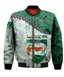 Uqtr Patriotes Bomber Jacket 3D Printed Grunge Polynesian Tattoo - livanniespoon Store