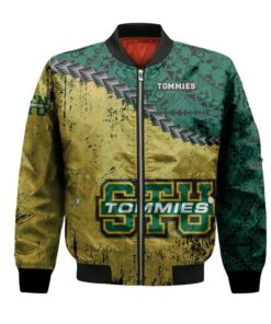 St. Thomas (Canada) Tommies Bomber Jacket 3D Printed Grunge Polynesian Tattoo - livanniespoon Store
