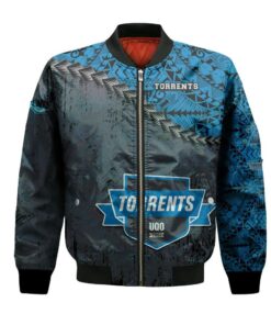 Uqo Torrents Bomber Jacket 3D Printed Grunge Polynesian Tattoo - livanniespoon Store
