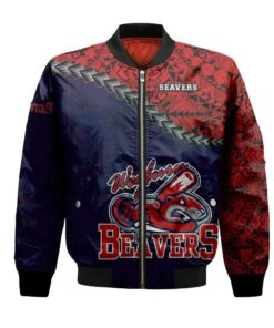 Weyburn Beavers Bomber Jacket 3D Printed Grunge Polynesian Tattoo - livanniespoon Store