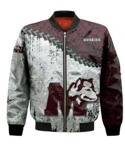 Saint Marys Huskies Bomber Jacket 3D Printed Grunge Polynesian Tattoo - livanniespoon Store