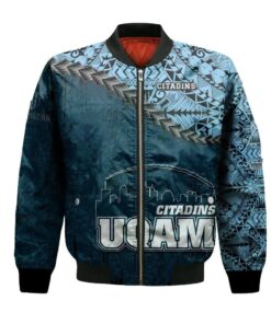 Uqam Citadins Bomber Jacket 3D Printed Grunge Polynesian Tattoo - livanniespoon Store