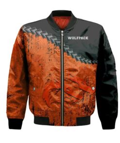 Thompson Rivers Wolfpack Bomber Jacket 3D Printed Grunge Polynesian Tattoo - livanniespoon Store