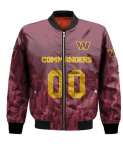 Washington Commanders Bomber Jacket 3D Printed Team Logo Custom Text And Number - livanniespoon Store