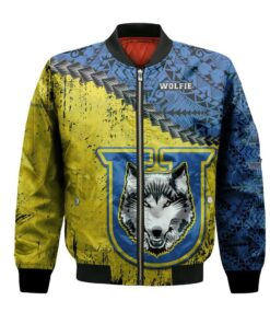Lakehead Thunderwolves Bomber Jacket 3D Printed Grunge Polynesian Tattoo - livanniespoon Store