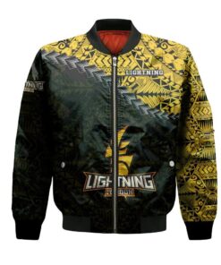 London Lightning Bomber Jacket 3D Printed Grunge Polynesian Tattoo - livanniespoon Store