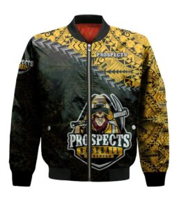 Edmonton Prospects Bomber Jacket 3D Printed Grunge Polynesian Tattoo - livanniespoon Store