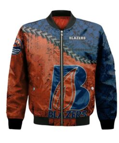 Kamloops Blazers Bomber Jacket 3D Printed Grunge Polynesian Tattoo - livanniespoon Store