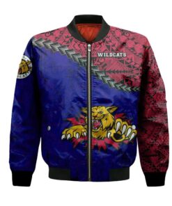 Moncton Wildcats Bomber Jacket 3D Printed Grunge Polynesian Tattoo - livanniespoon Store