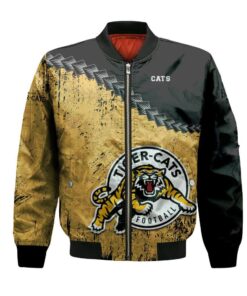 Hamilton Tiger-Cats Bomber Jacket 3D Printed Grunge Polynesian Tattoo - livanniespoon Store