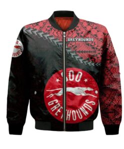 Sault Ste. Marie Greyhounds Bomber Jacket 3D Printed Grunge Polynesian Tattoo - livanniespoon Store