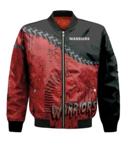 Moose Jaw Warriors Bomber Jacket 3D Printed Grunge Polynesian Tattoo - livanniespoon Store