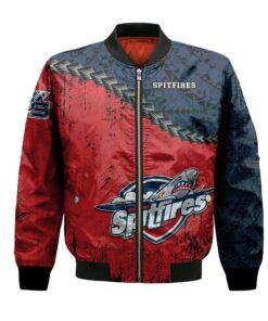 Windsor Spitfires Bomber Jacket 3D Printed Grunge Polynesian Tattoo - livanniespoon Store