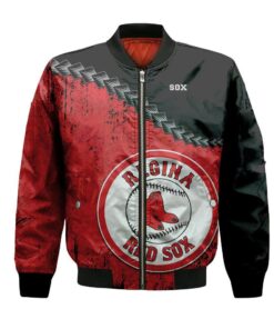 Regina Red Sox Bomber Jacket 3D Printed Grunge Polynesian Tattoo - livanniespoon Store