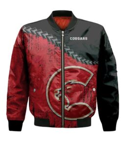 Prince George Cougars Bomber Jacket 3D Printed Grunge Polynesian Tattoo - livanniespoon Store
