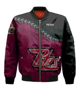 Peterborough Petes Bomber Jacket 3D Printed Grunge Polynesian Tattoo - livanniespoon Store