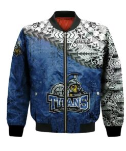 Kitchener-Waterloo Titans Bomber Jacket 3D Printed Grunge Polynesian Tattoo - livanniespoon Store