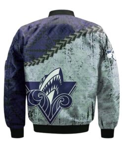Rimouski Oc?Anic Bomber Jacket 3D Printed Grunge Polynesian Tattoo - livanniespoon Store