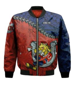 Barrie Colts Bomber Jacket 3D Printed Grunge Polynesian Tattoo - livanniespoon Store