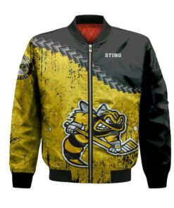 Sarnia Sting Bomber Jacket 3D Printed Grunge Polynesian Tattoo - livanniespoon Store