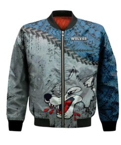Sudbury Wolves Bomber Jacket 3D Printed Grunge Polynesian Tattoo - livanniespoon Store