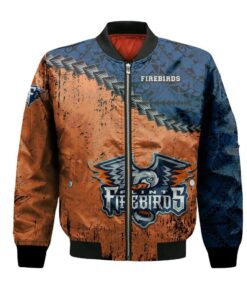 Flint Firebirds Bomber Jacket 3D Printed Grunge Polynesian Tattoo - livanniespoon Store