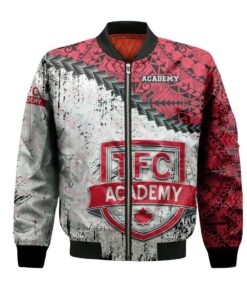 Tfc Academy Bomber Jacket 3D Printed Grunge Polynesian Tattoo - livanniespoon Store