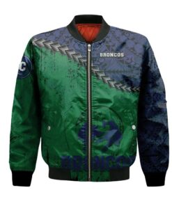 Swift Current Broncos Bomber Jacket 3D Printed Grunge Polynesian Tattoo - livanniespoon Store