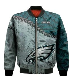 Philadelphia Eagles Bomber Jacket 3D Printed Grunge Polynesian Tattoo - livanniespoon Store
