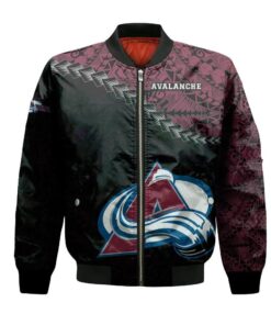 Colorado Avalanche Bomber Jacket 3D Printed Grunge Polynesian Tattoo - livanniespoon Store